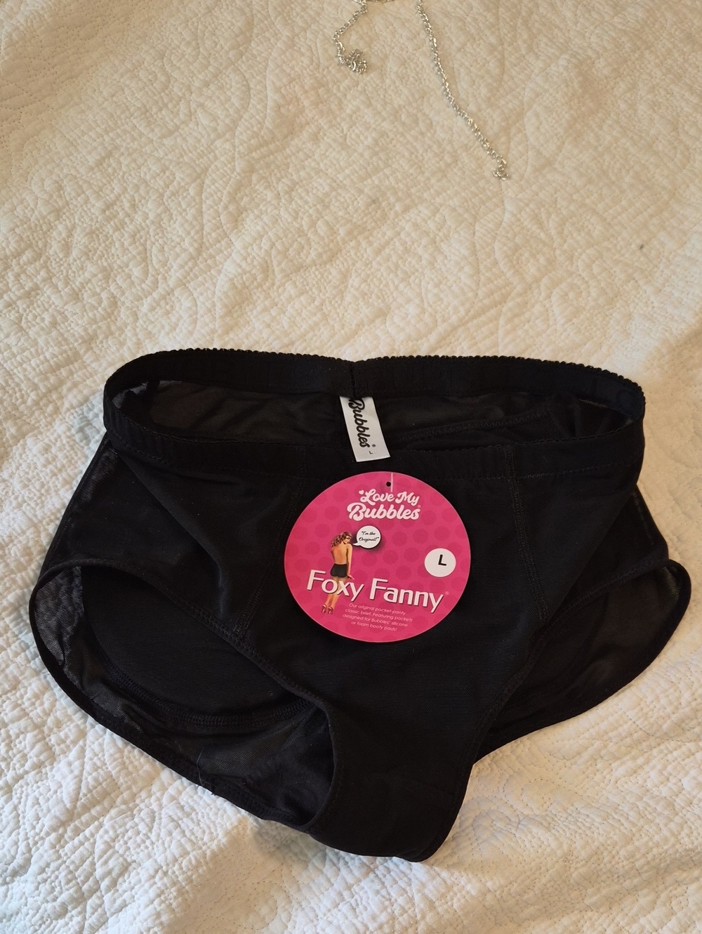 Foxy Fanny Black Briefs - L